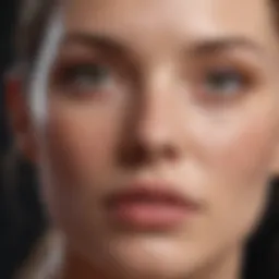 Diagram illustrating skin biology and pore structure