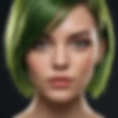 Illustration of proper hair dye application techniques