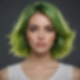 Color wheel illustrating complementary colors for correcting green hair