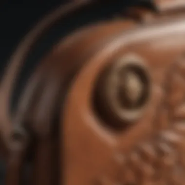 Craftsmanship in Detail Exquisite Fendi leather handbag with intricate stitching