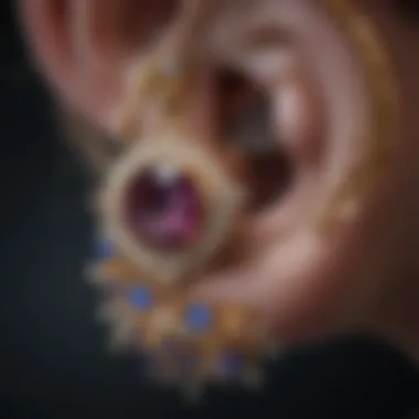 Opulent gemstone ear gauge