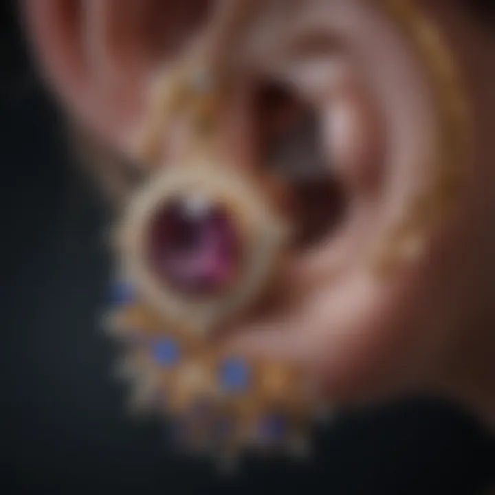 Opulent gemstone ear gauge