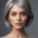 Elegant grey hair cover styling