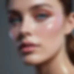 Iridescent Glow of Milk Holographic Highlighting Powder
