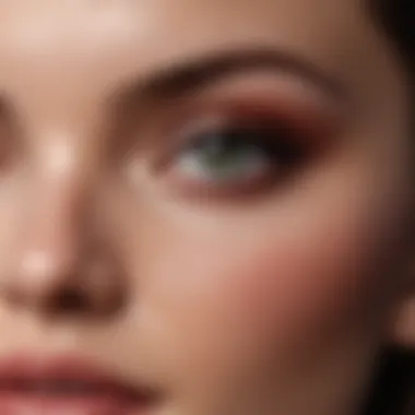 Close-up of high-quality makeup texture