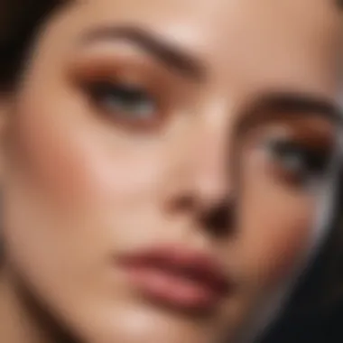 Expert Application Techniques of Ava Makeup Close-up of a makeup artist applying Ava Makeup techniques