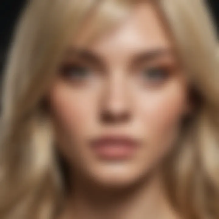 Hair strands showcasing different tones of blonde