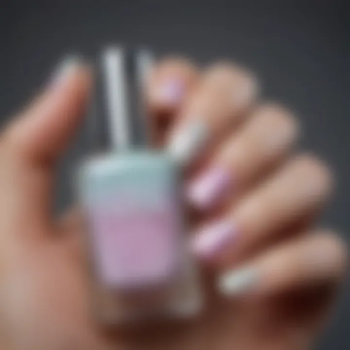 Chic pastel ombre nail polish