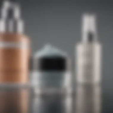 An array of skincare products complementing micro dermabrasion