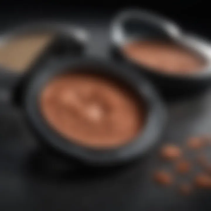 Comparison of black opal finishing powder with other powders