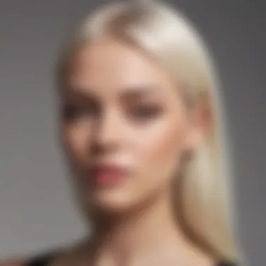 Sleek Platinum Blonde Platinum blonde hair with a sleek finish
