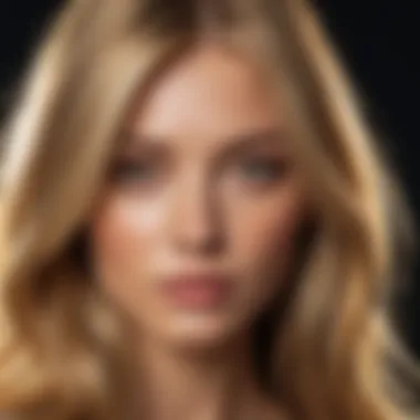 Golden Blonde Variation Rich golden blonde hair with a sun-kissed glow