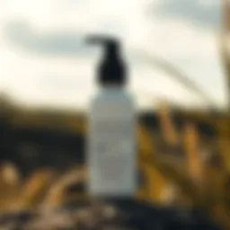 A bottle of Bumble and Bumble Protective Primer against a natural backdrop