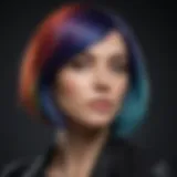 Vibrant hair colors displayed on a color wheel