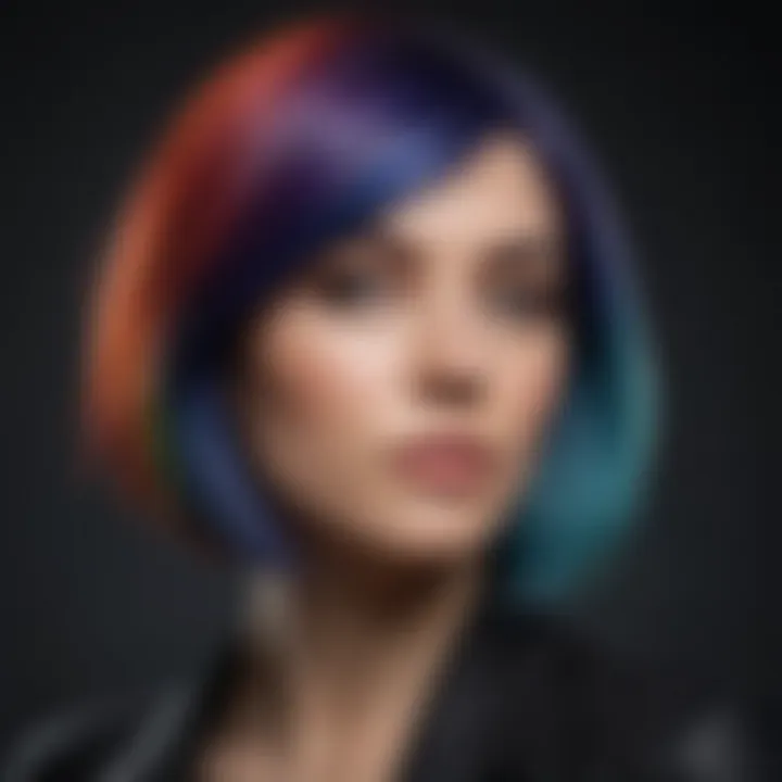 Vibrant hair colors displayed on a color wheel