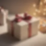 A beautifully wrapped personalized gift box with a heartfelt note inside
