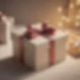 A beautifully wrapped personalized gift box with a heartfelt note inside