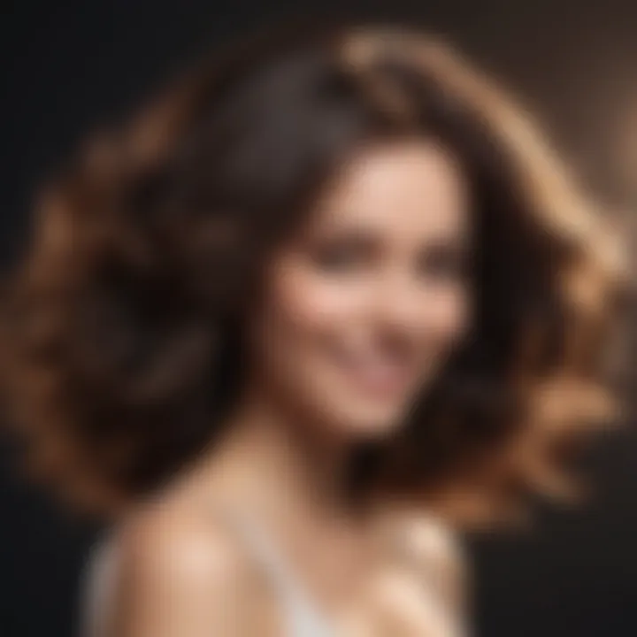 A woman smiling with healthy, voluminous hair