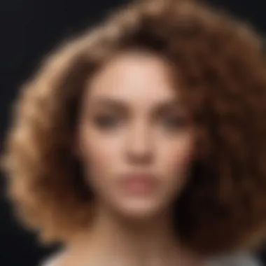 Demonstration of applying curl cream to enhance curls