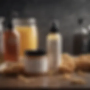 Ingredients displayed for curl maintenance products