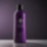 Vibrant purple shampoo in a sleek bottle