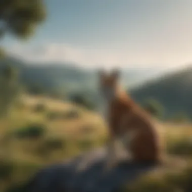 Harmony Between Philosophy and Animal Welfare A serene landscape symbolizing harmony with nature