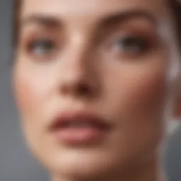Close-up view of luxurious face filler cream texture