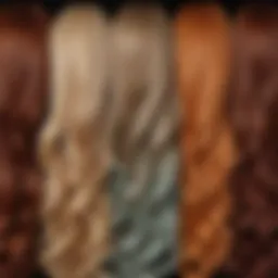 A spectrum of attractive hair colors displayed artistically