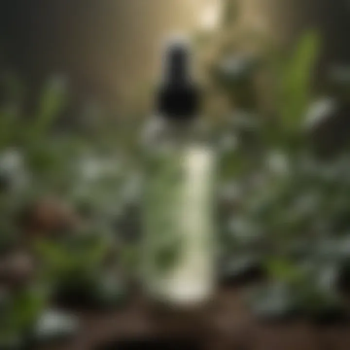 Various botanical ingredients commonly found in hair mist sprays