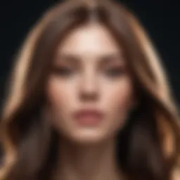 Close-up of glossy hair reflecting light
