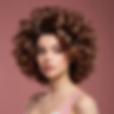 Different hair types styled with jumbo rollers