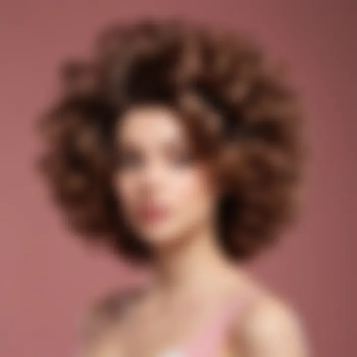 Different hair types styled with jumbo rollers