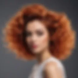 Vibrant hair styled with jumbo rollers showcasing volume