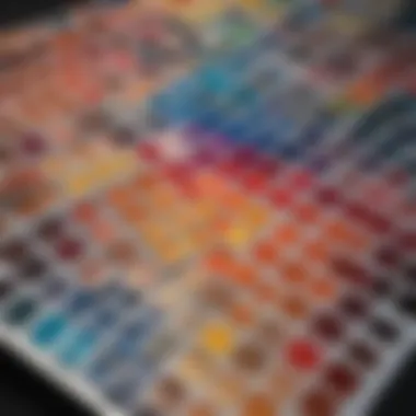 Semi-permanent dye color swatches