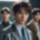 Dynamic SHINee performance showcasing unique fashion styles