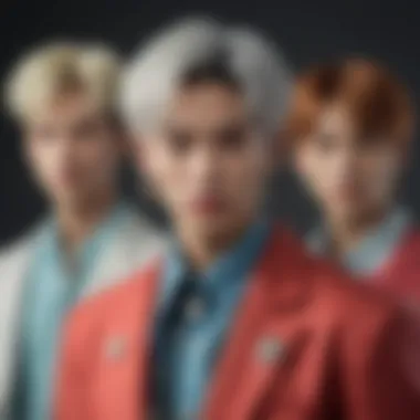 SHINee members in a photoshoot displaying their individual styles