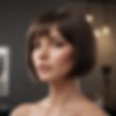 Trendy Short Bob Wig on Display Stylish short bob wig displayed on a mannequin