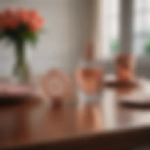 Elegant Kera color rose gold accessories displayed on a stylish table