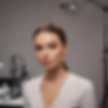 Calm Studio Setting for Microblading An artist in a serene studio environment preparing for a microblading session.
