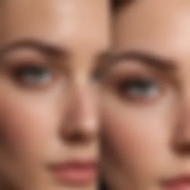 Before and after comparison of eyebrows treated with Anastasia Microblading.