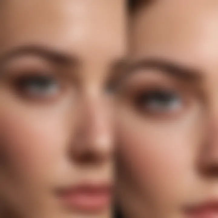 Before and after comparison of eyebrows treated with Anastasia Microblading.