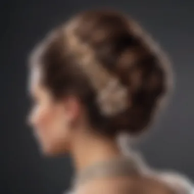 Vintage-inspired bun adorned with elegant accessories, exuding classic charm.
