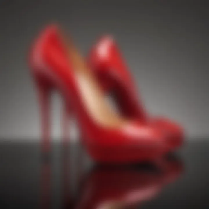 Elegant red-soled heels showcasing exquisite craftsmanship