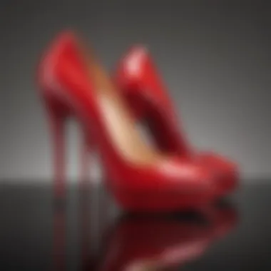 Exquisite Craftsmanship in Red-Sole Design Elegant red-soled heels showcasing exquisite craftsmanship