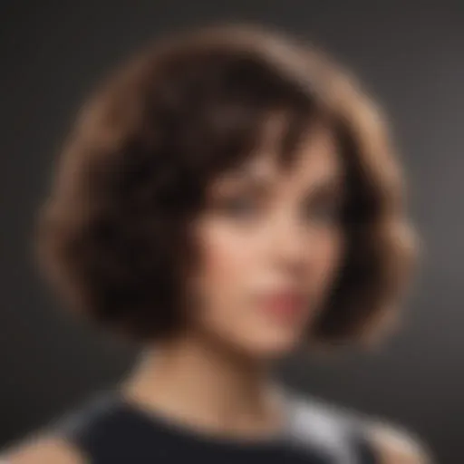 A vibrant curly bob hairstyle showcasing defined curls.