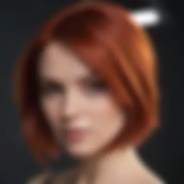Hair dye application on red hair