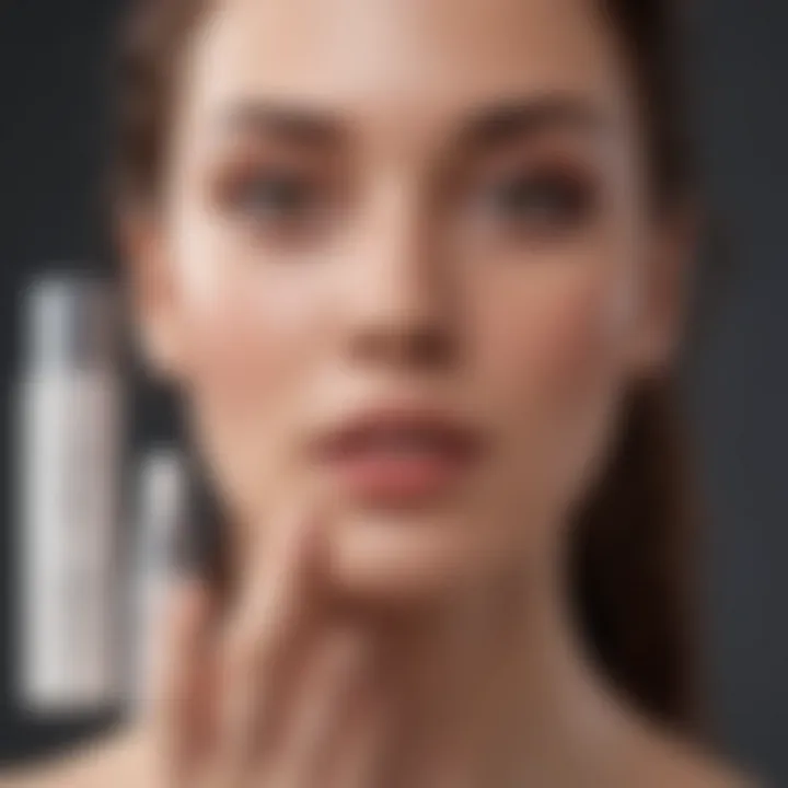 Diverse array of skincare products tailored for different skin types arranged aesthetically
