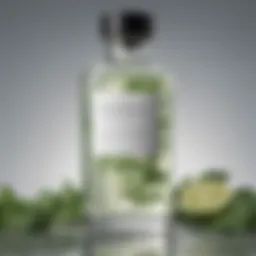 Illustration of a calming botanical tonic for skin