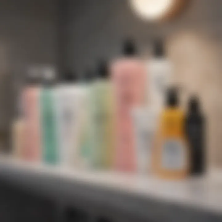 An organized display of popular unscented face wash products