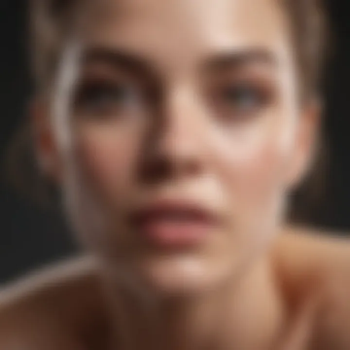 Illustration of different skin types with recommendations for unscented face washes